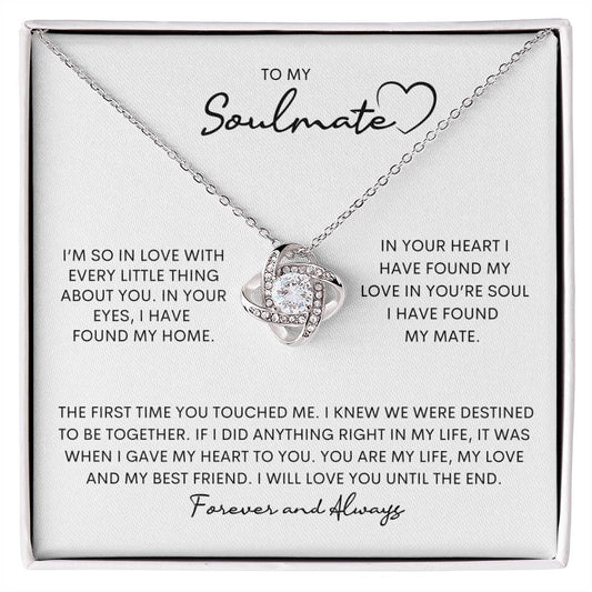 To My Soulmate | Forever & Always - Love Knot Necklace